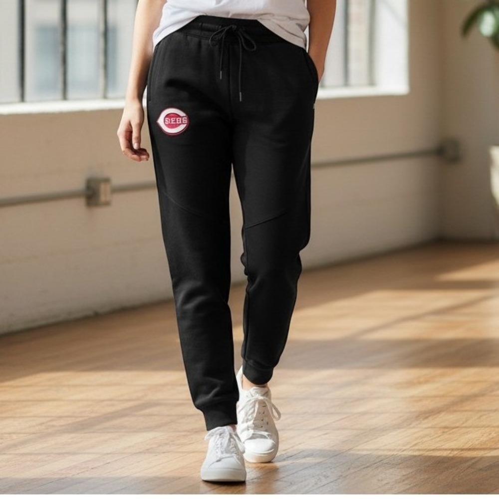 Levelwear Cincinnati Reds Joggers Mens Small Black MLB Baseball Sweatpants